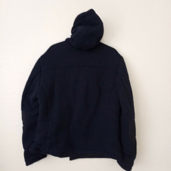 J.W TABACCHI. Mens Hooded Wool Jacket Navy Blue Size 54 MSRP $350 - Picture 6 of 9